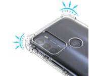 Hoch transparenter TPU Gummi Schutz Handy Hülle Clear Case klar mit verstärkten Schutzecken Bumper für das Motorola Moto G50 Display und Gehäuse in transparent von Screenguard