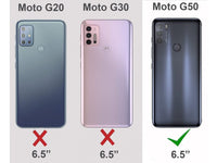 Hoch transparenter TPU Gummi Schutz Handy Hülle Clear Case klar mit verstärkten Schutzecken Bumper für das Motorola Moto G50 Display und Gehäuse in transparent von Screenguard