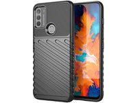 Moderne Design Hülle Cover für das Motorola Moto G50 mit Stripes zum Schutz von Kratzern, Dellen, Display aus TPU Gummi in schwarz von Screenguard