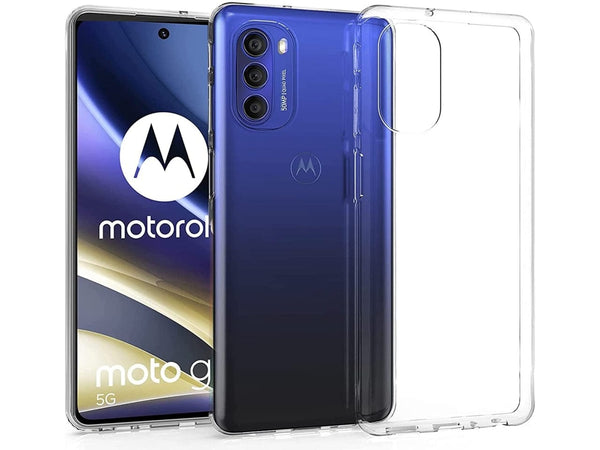Gummi Hülle für Motorola Moto G51 5G aus flexiblem Soft TPU, kristallklar und transparent von Screenguard