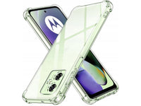 Hoch transparenter TPU Gummi Schutz Handy Hülle Clear Case klar mit verstärkten Schutzecken Bumper für das Motorola Moto G54 5G Display und Gehäuse in transparent von Screenguard