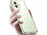 Hoch transparenter TPU Gummi Schutz Handy Hülle Clear Case klar mit verstärkten Schutzecken Bumper für das Motorola Moto G54 5G Display und Gehäuse in transparent von Screenguard