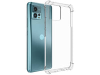 Hoch transparenter TPU Gummi Schutz Handy Hülle Clear Case klar mit verstärkten Schutzecken Bumper für das Motorola Moto G72 Display und Gehäuse in transparent von Screenguard