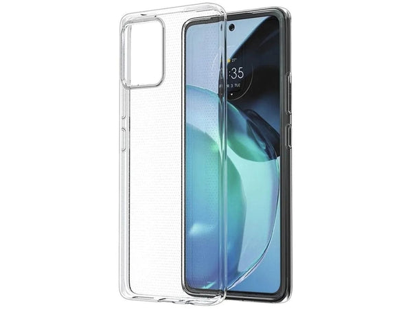 Gummi Hülle für Motorola Moto G72 aus flexiblem Soft TPU, kristallklar und transparent von Screenguard