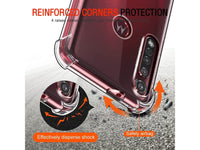 Hoch transparenter TPU Gummi Schutz Handy Hülle Clear Case klar mit verstärkten Schutzecken Bumper für das Motorola Moto G8 Plus Display und Gehäuse in transparent von Screenguard