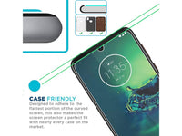 Case Friendly Screen Protector Handy Display Schutz Panzerglas Folie aus echtem 9H 2.5D Glas für Abdeckung des Motorola Moto G8 Plus Displays in transparent von Screenguard