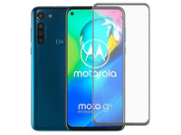 100% Fullscreen Curved Screen Protector Handy Display Schutz Glas für komplette Abdeckung des Motorola Moto G8 Power Display in schwarz von Screenguard