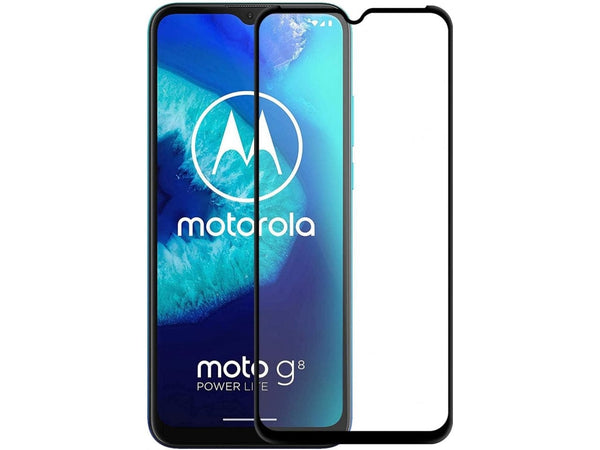 100% Fullscreen Curved Screen Protector Handy Display Schutz Glas für komplette Abdeckung des Motorola Moto G8 Power Lite Display in schwarz von Screenguard