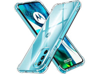 Hoch transparenter TPU Gummi Schutz Handy Hülle Clear Case klar mit verstärkten Schutzecken Bumper für das Motorola Moto G82 5G Display und Gehäuse in transparent von Screenguard