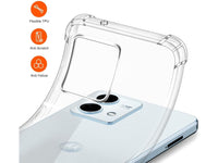 Hoch transparenter TPU Gummi Schutz Handy Hülle Clear Case klar mit verstärkten Schutzecken Bumper für das Motorola Moto G84 5G Display und Gehäuse in transparent von Screenguard