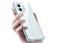 Hoch transparenter TPU Gummi Schutz Handy Hülle Clear Case klar mit verstärkten Schutzecken Bumper für das Motorola Moto G84 5G Display und Gehäuse in transparent von Screenguard