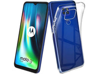 Gummi Hülle für Motorola Moto G9 Play aus flexiblem Soft TPU, kristallklar und transparent von Screenguard