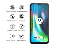 Case Friendly Screen Protector Handy Display Schutz Panzerglas Folie aus echtem 9H 2.5D Glas für Abdeckung des Motorola Moto G9 Play Displays in transparent von Screenguard