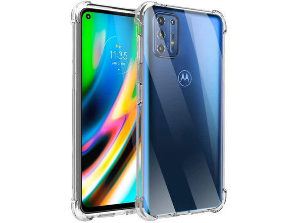 Hoch transparenter TPU Gummi Schutz Handy Hülle Clear Case klar mit verstärkten Schutzecken Bumper für das Motorola Moto G9 Plus Display und Gehäuse in transparent von Screenguard