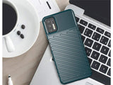 Moderne Design Hülle Cover für das Motorola Moto G9 Plus mit Stripes zum Schutz von Kratzern, Dellen, Display aus TPU Gummi in blau von Screenguard