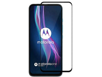 100% Fullscreen Curved Screen Protector Handy Display Schutz Glas für komplette Abdeckung des Motorola One Fusion+ Display in schwarz von Screenguard