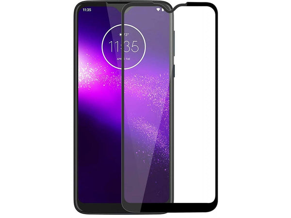 100% Fullscreen Curved Screen Protector Handy Display Schutz Glas für komplette Abdeckung des Motorola One Macro Display in schwarz von Screenguard