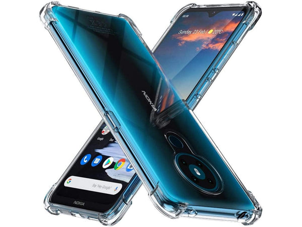 Hoch transparenter TPU Gummi Schutz Handy Hülle Clear Case klar mit verstärkten Schutzecken Bumper für das Nokia 1.4 Display und Gehäuse in transparent von Screenguard