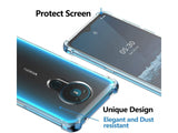 Hoch transparenter TPU Gummi Schutz Handy Hülle Clear Case klar mit verstärkten Schutzecken Bumper für das Nokia 1.4 Display und Gehäuse in transparent von Screenguard