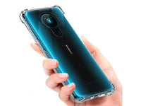 Hoch transparenter TPU Gummi Schutz Handy Hülle Clear Case klar mit verstärkten Schutzecken Bumper für das Nokia 1.4 Display und Gehäuse in transparent von Screenguard