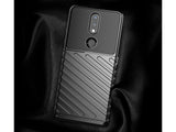 Moderne Design Hülle Cover für das Nokia 2.4 mit Stripes zum Schutz von Kratzern, Dellen, Display aus TPU Gummi in schwarz von Screenguard