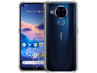 Hoch transparenter TPU Gummi Schutz Handy Hülle Clear Case klar mit verstärkten Schutzecken Bumper für das Nokia 5.4 Display und Gehäuse in transparent von Screenguard