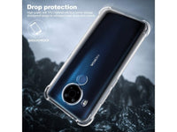 Hoch transparenter TPU Gummi Schutz Handy Hülle Clear Case klar mit verstärkten Schutzecken Bumper für das Nokia 5.4 Display und Gehäuse in transparent von Screenguard