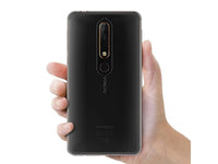 Gummi Hülle für Nokia 6.1 aus flexiblem Soft TPU, kristallklar und transparent von Screenguard