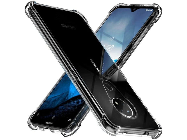 Hoch transparenter TPU Gummi Schutz Handy Hülle Clear Case klar mit verstärkten Schutzecken Bumper für das Nokia 7.2 Display und Gehäuse in transparent von Screenguard