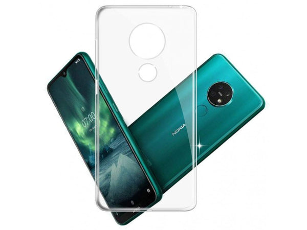 Gummi Hülle für Nokia 7.2 aus flexiblem Soft TPU, kristallklar und transparent von Screenguard