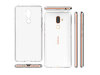 Gummi Hülle für Nokia 7 Plus aus flexiblem Soft TPU, kristallklar und transparent von Screenguard