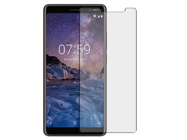 Case Friendly Screen Protector Handy Display Schutz Panzerglas Folie aus echtem 9H 2.5D Glas für Abdeckung des Nokia 7 Plus Displays in transparent von Screenguard