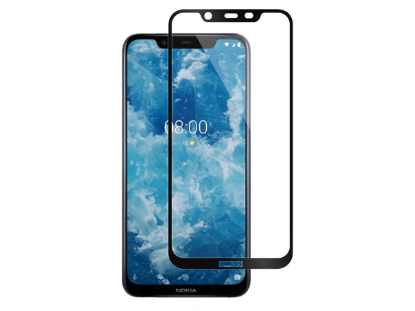 100% Fullscreen Curved Screen Protector Handy Display Schutz Glas für komplette Abdeckung des Nokia 8.1 Display in schwarz von Screenguard