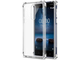 Hoch transparenter TPU Gummi Schutz Handy Hülle Clear Case klar mit verstärkten Schutzecken Bumper für das Nokia 8 Display und Gehäuse in transparent von Screenguard