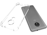 Hoch transparenter TPU Gummi Schutz Handy Hülle Clear Case klar mit verstärkten Schutzecken Bumper für das Nokia C21 Display und Gehäuse in transparent von Screenguard