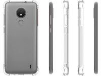 Hoch transparenter TPU Gummi Schutz Handy Hülle Clear Case klar mit verstärkten Schutzecken Bumper für das Nokia C21 Display und Gehäuse in transparent von Screenguard