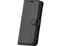 Lederhülle Karten Wallet Ledertasche Etui für Nokia C21 in schwarz von Screenguard