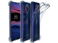 Hoch transparenter TPU Gummi Schutz Handy Hülle Clear Case klar mit verstärkten Schutzecken Bumper für das Nokia G10 Display und Gehäuse in transparent von Screenguard