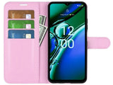 Lederhülle Portemonnaie Karten Ledertasche für Nokia G42 in rosa von Screenguard