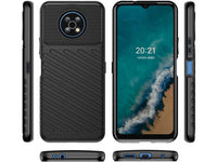 Moderne Design Hülle Cover für das Nokia G50 mit Stripes zum Schutz von Kratzern, Dellen, Display aus TPU Gummi in schwarz von Screenguard