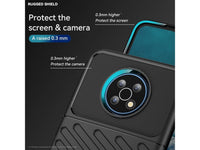 Moderne Design Hülle Cover für das Nokia G50 mit Stripes zum Schutz von Kratzern, Dellen, Display aus TPU Gummi in schwarz von Screenguard