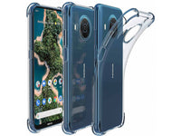 Hoch transparenter TPU Gummi Schutz Handy Hülle Clear Case klar mit verstärkten Schutzecken Bumper für das Nokia X10 Display und Gehäuse in transparent von Screenguard