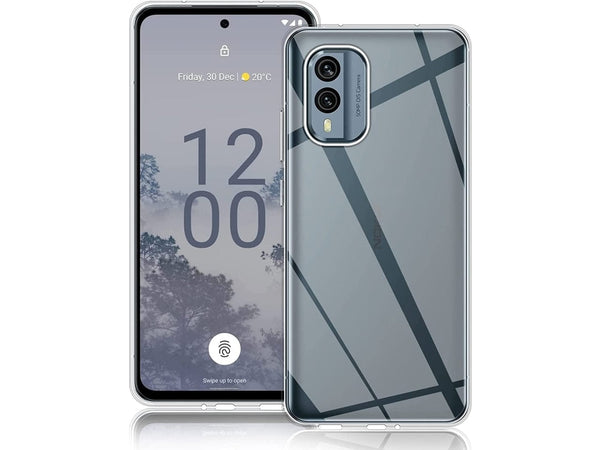 Gummi Hülle für Nokia X30 aus flexiblem Soft TPU, kristallklar und transparent von Screenguard