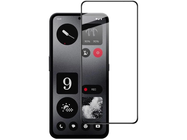 100% Fullscreen Curved Screen Protector Handy Display Schutz Glas für komplette Abdeckung des Nothing CMF Phone 1 Display in schwarz von Screenguard