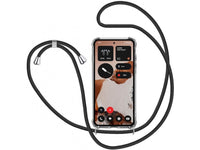 Necklace Handy Hülle mit Kordel Kette schwarz zum Tragen des Nothing CMF Phone 2 Pro am Körper wie Handtasche Lanyard, stabil mit erhöhten Rändern und Kanten in transparent von Screenguard