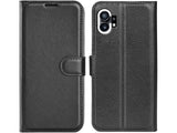 Lederhülle Karten Wallet Ledertasche Etui für Nothing Phone (1) in schwarz von Screenguard