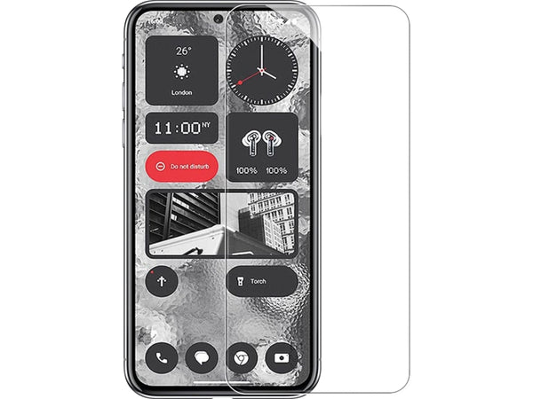 Case Friendly Screen Protector Handy Display Schutz Panzerglas Folie aus echtem 9H 2.5D Glas für Abdeckung des Nothing Phone (2) Displays in transparent von Screenguard