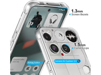 Hoch transparenter TPU Gummi Schutz Handy Hülle Clear Case klar mit verstärkten Schutzecken Bumper für das Nothing Phone (3) Display und Gehäuse in transparent von Screenguard