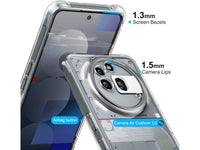 Hoch transparenter TPU Gummi Schutz Handy Hülle Clear Case klar mit verstärkten Schutzecken Bumper für das Nothing Phone (3a) Pro Display und Gehäuse in transparent von Screenguard