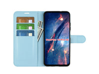 Lederhülle Portemonnaie Karten Ledertasche für OnePlus 10 Pro in hellblau von Screenguard